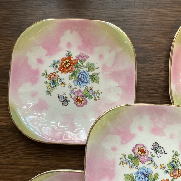 LIMOGES CHINA CO USA 5 Vintage Porcelain China Decorative Small Flowered Plate - Picture 3 of 7